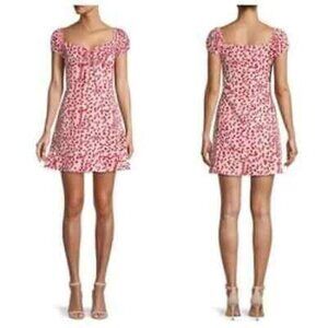 NWT Stellah butterfly print babydoll mini dress size L
